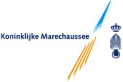 Het logo van de Koninklijke Marechaussee werd in 2000 ontworpen door Total Identity. De kleuren zijn lichtblauw (Pantone Process Cyan), oranje (Pantone 144) en diepblauw (Pantone 654). De Koninklijke Marechaussee gebruikt de lettertypen Syntax, Scala en Arial.