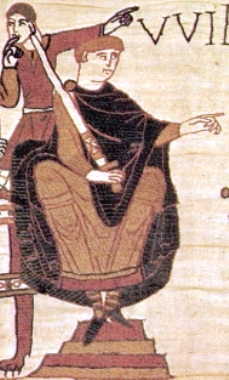 Willem de Veroveraar (William the Conquerer), hertog van Normandië op het Tapijt van Bayeux.