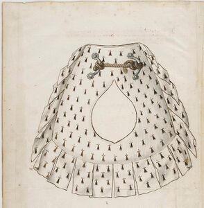 Prent f43v: Tonen de uitrusting voor de paarden