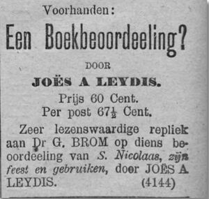 Advertentie voor 'Een boekbeoordeling?