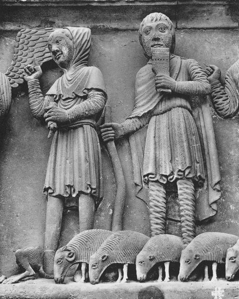 Bestand:Hirten in Chartres Westportal.jpg