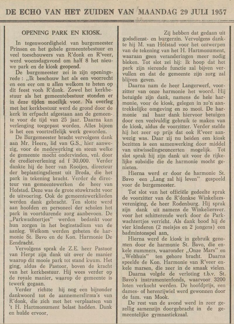 Echo van het Zuiden - 29 juli 1957