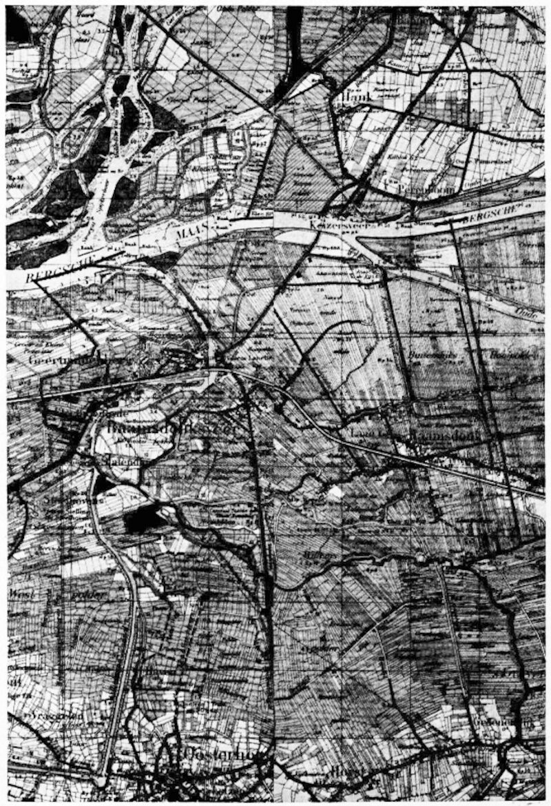 Stafkaart regio Keizersveer 13 mei 1940