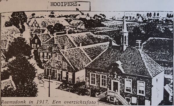 Hevige brand te Raamsdonk in 1917, een overzichtsfoto