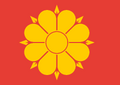 Vlag van de stad Trondheim(achtbladige roos)
