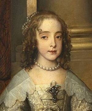 Maria Henriëtte Stuart (detail van een portret door Antoon van Dyck uit 1641)