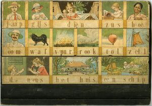 Indisch leesplankje, Collectie Nationaal Onderwijsmuseum, Dordrecht.