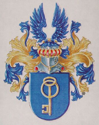 Waas Bronvermelding Registratiecode: HREGNL020574 Titel: Waas Opmerking: Dit wapen is in 1992 ontworpen door de aanvrager. Geregistreerd op verzoek van Hubertus Hendrikus Waas, geboren Raamsdonk 4 juli 1927, wonende aldaar, zoon van Cornelis Waas en Elisabeth Fijneman. Aanvrager stamt af van Jan Wasse (Waase), geboortig van Stockholm, dienaar der Justitie te Geertruidenberg, overleden Raamsdonk 15 mei 1742, huwde (1e Geertruidenberg 12 mei 1723 Machelena Verhoeven) 2e Geertruidenberg 12 januari 1726 Catharina Verlinden (Van der Linden). 27 april 1993 612 Familienaam Waas Wapen: in blauw een sleutel, de baard naar beneden en naar rechts, aan een ring die over een sleutel heengaat, alles goud Helmteken: een blauwe vlucht Dekkleden: blauw, gevoerd van goud Trefwoorden blauw goud ring sleutel vlucht Bron Registratie wapens